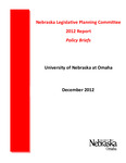 <i>Nebraska Legislative Planning Committee, 2012 Report: Policy Briefs</i> by Jerry Deichert, Karl Kosloski, John R. Bartle, and Sikarn Issarachaiyos